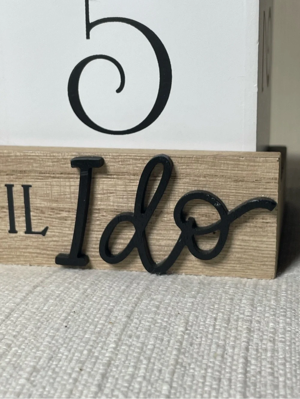 Wooden 'Days Until I Do' Wedding Countdown Blocks - White & Natural